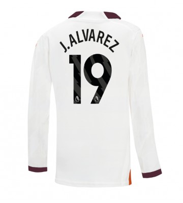 Manchester City Julian Alvarez #19 Koszulka Wyjazdowych 2023-24 Długi Rękaw